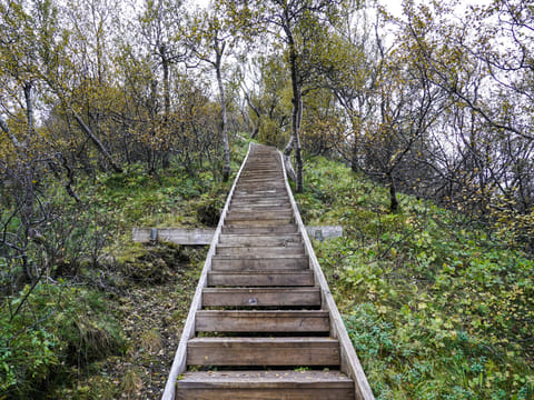 Beginning of the Hiking trail in Basar Thorsmork