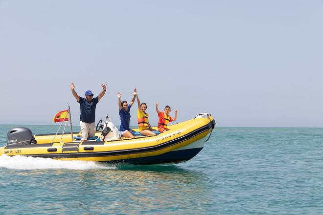 Unleash your inner thrill-seeker on a private speedboat adventure in Sancti Petri!