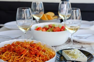Small Group Catamaran Cruise with BBQ in Santorini
