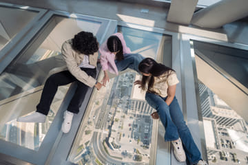 Dubai Sky Views Edge Walk and Marina Dhow Dinner Cruise