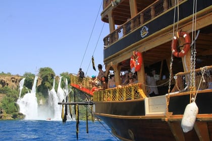 Antalya Pirate Boat Tour with Foam Party Soft Drinks & Transfer
