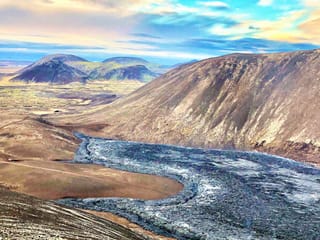 Fagradalsfjall volcano lava river