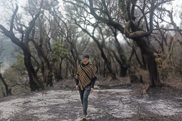 Volcano and Domas Crater of Hot Stony-bubble from Jakarta Lunch