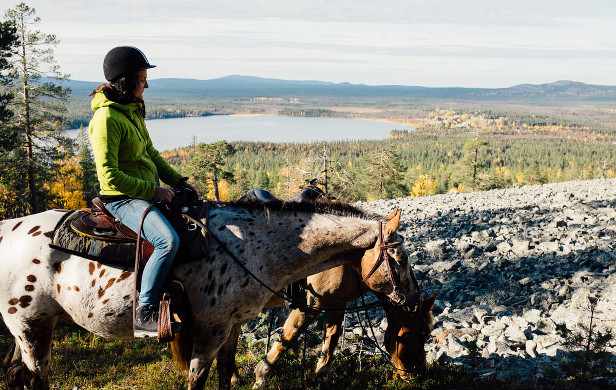 Small group horseback riding to Soutaja fell 2h