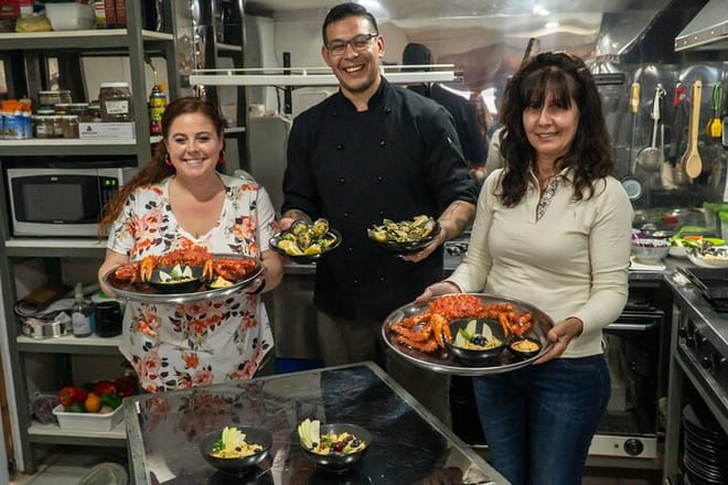 Dishes prepared by the chef in Puerto Almanza!