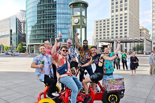 Beer Bike & Party Bike Highlights Berlin City Tour including pick-up
