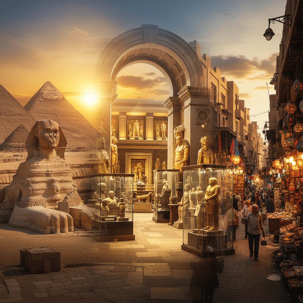 Cairo: Pyramids, Sphinx, Cairo Old Egyptian Museum & Khan El Khalili Bazaar