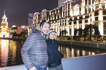 Shanghai Night Cycling Tour with Food and Skyline Views