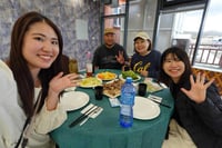 Enjoy Mongolian meal