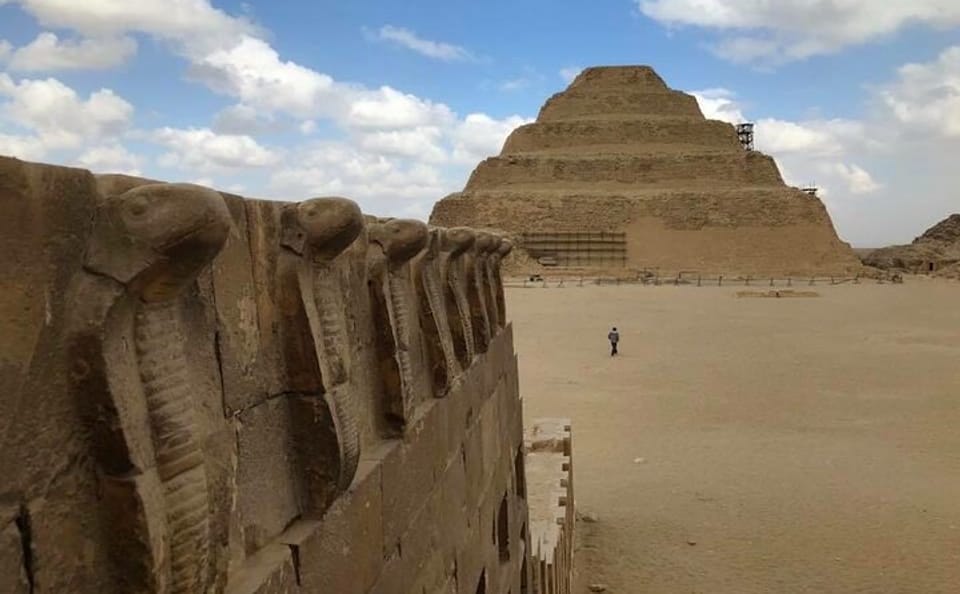 Private Tour of Giza Pyramids, Saqqara & Memphis with Camel Ride