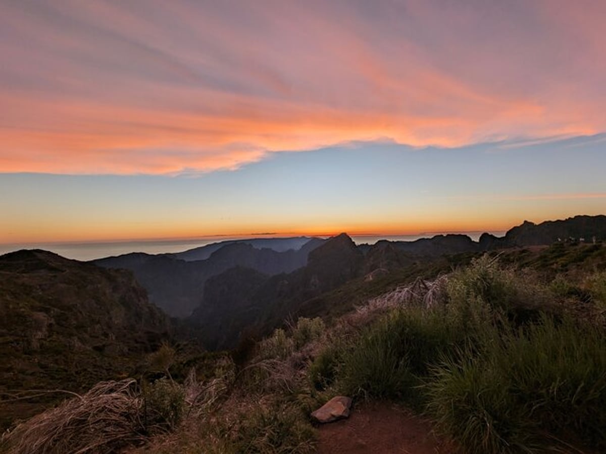 Pico do Arieiro mountain landscape at sunset
