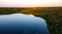 Beautiful evening sceneries of Finnish Lapland