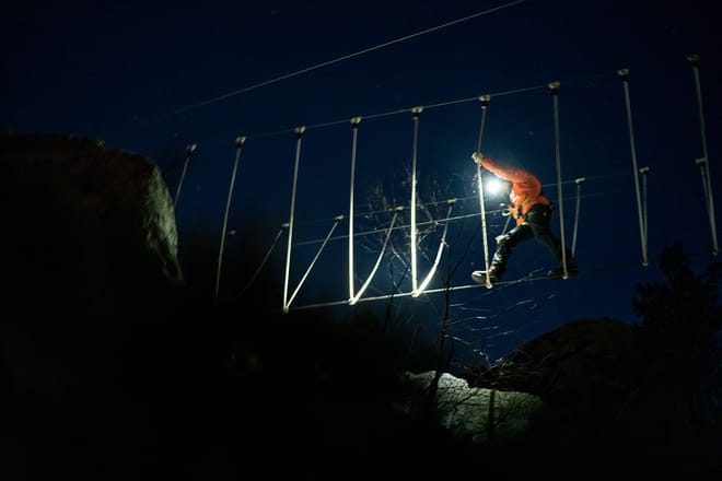 Aurora Adventure: Zipline & climbing adventure under the northern lights