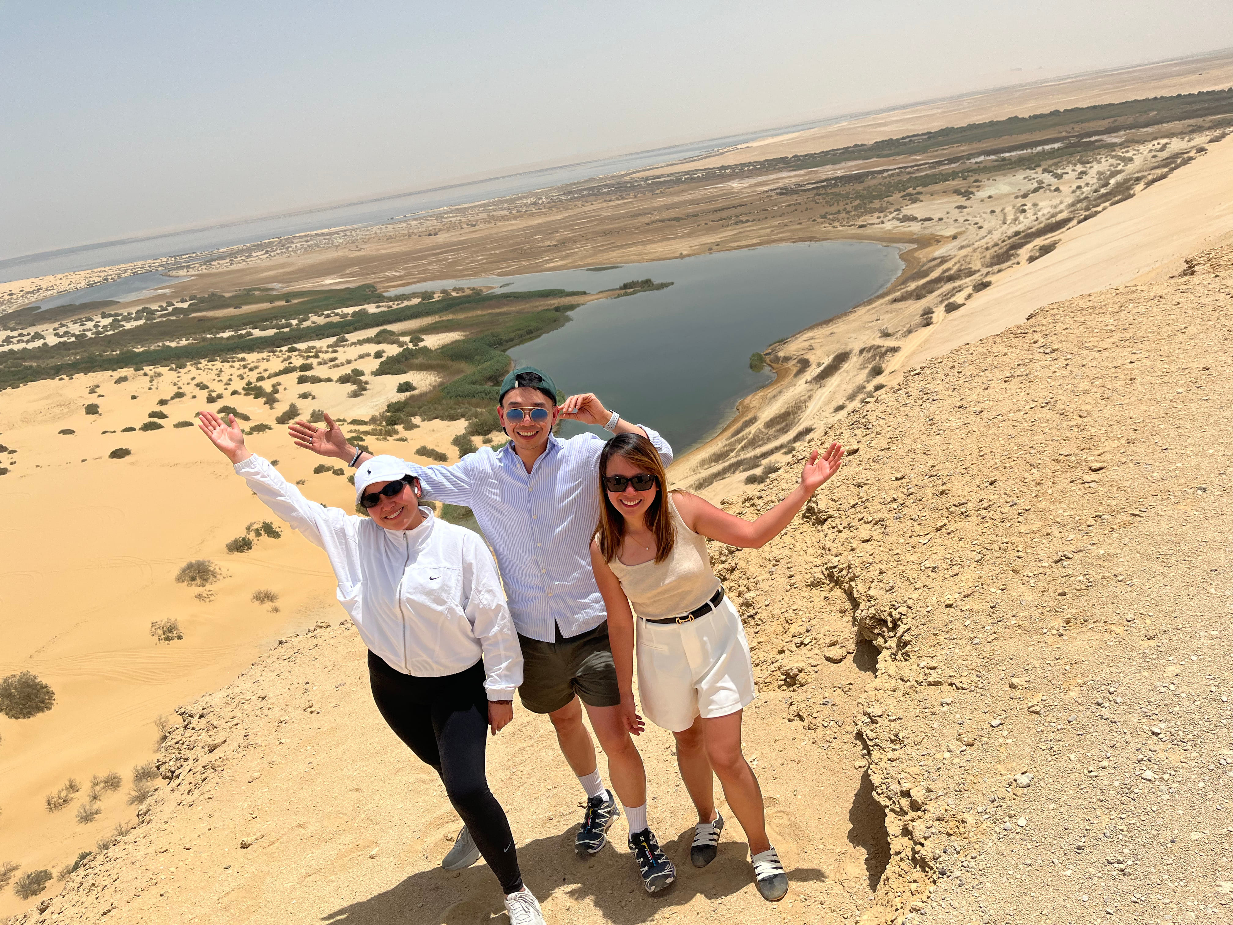 Panoramic desert view from Mudawara Mountain Fayoum