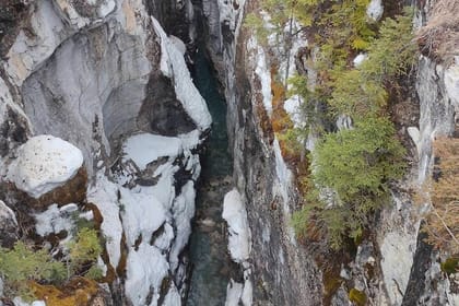 Lake Louise, Marble Canyon Icewalk and Banff Town from Banff