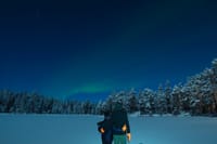 Snowshoeing Under the Auroras 9