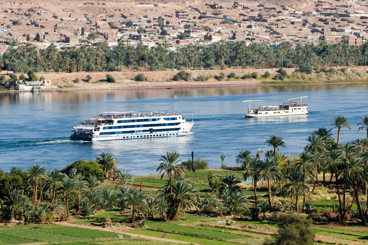 Nile cruise sailing in Nile Valley