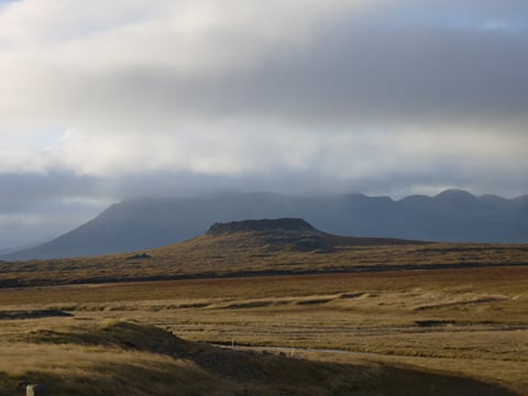 Iceland landscape from South coast and northern lights tour