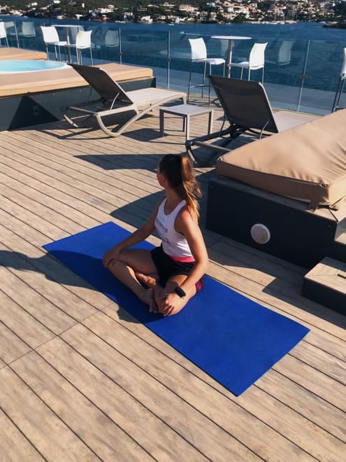 Yoga class and breakfast