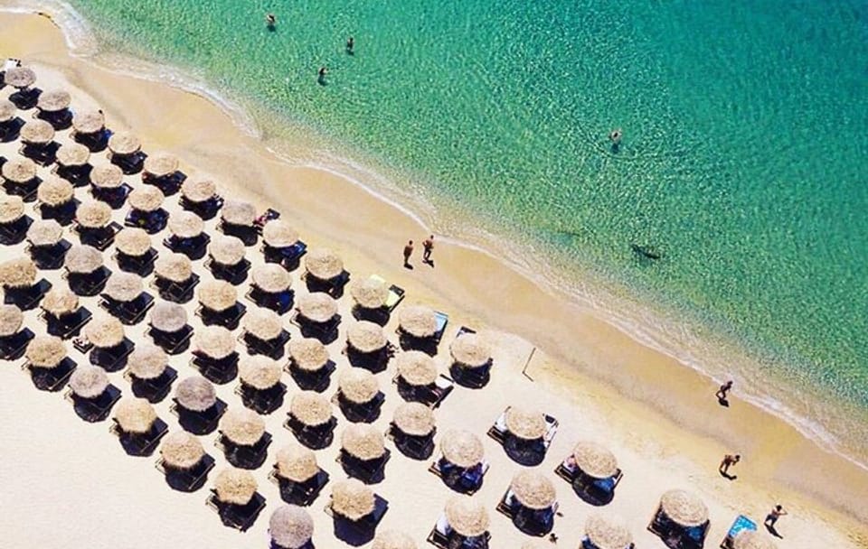 Beach Escape and Mykonos Town Exploration for Cruise Passengers