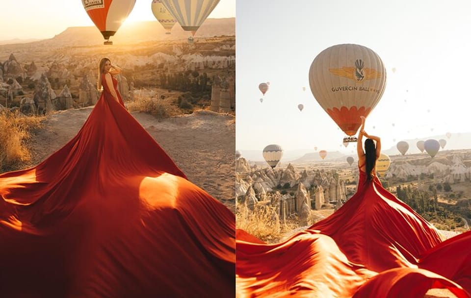 Cappadocia Photo Shoot Experience in Göreme with Flying Dress