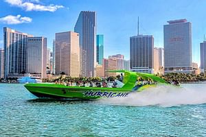 Miami Hurricane Speed Boat & Hard Rock Cafe Meal at Bayside Marketplace