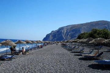 Private Family Tour of Kamari Beach in Santorini