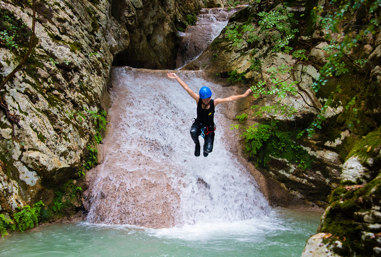 Canyoning Neda Waterfalls 10
