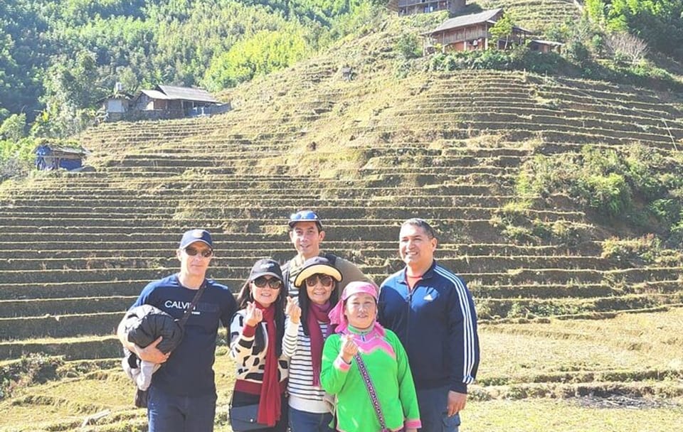 1 Day Trekking Tour through Rice Terraced Fields from Sapa Town
