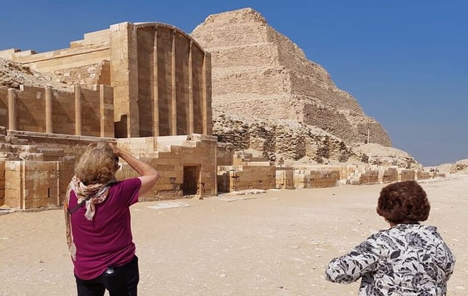 Saqqara and Memphis city with Pyramid Entry and Lunch