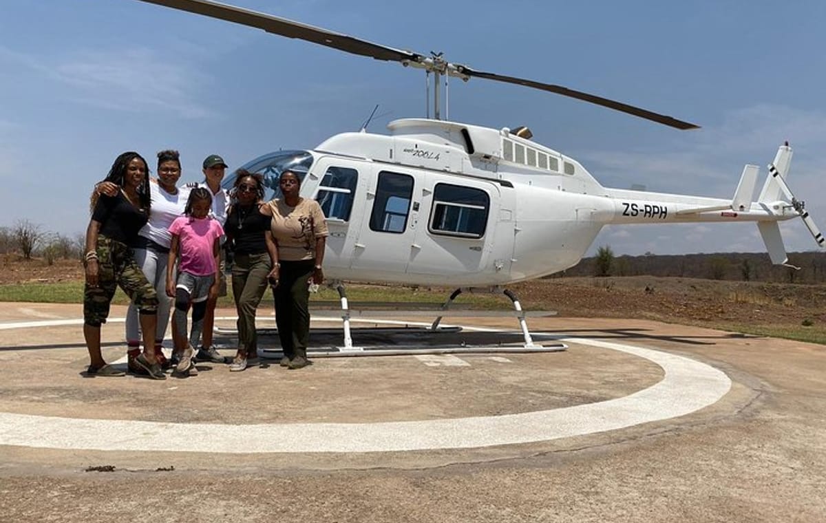 15 minutes scenic helicopter flight above Victoria Falls-Zimbabwe
