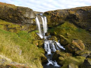 Iceland waterfall and landscape during South Iceland itinerary