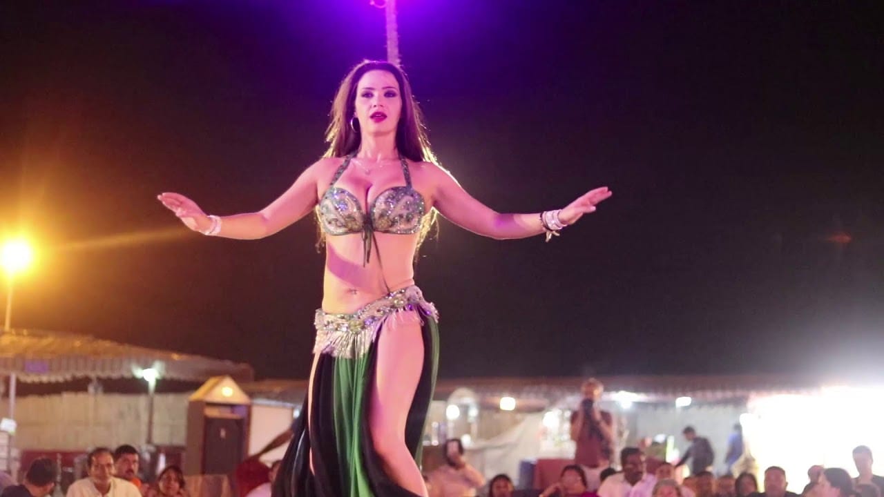 Enchanting belly dancing performance."
