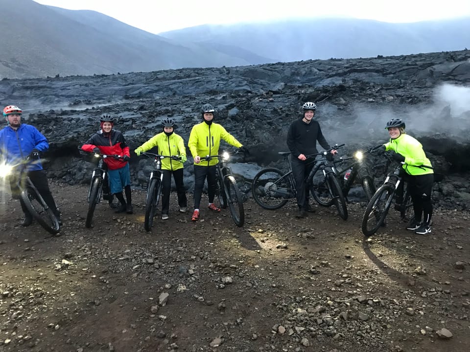 Grindavík eruption site E-Mountain bike tour — 4x4 Adventures Iceland / Fjórhjólaævintýri