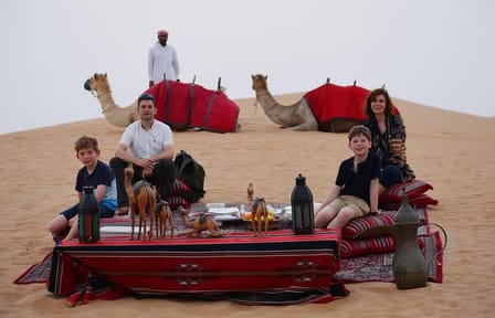 Dubai Sunrise Safari in red dune with Camel Trek with Breakfast