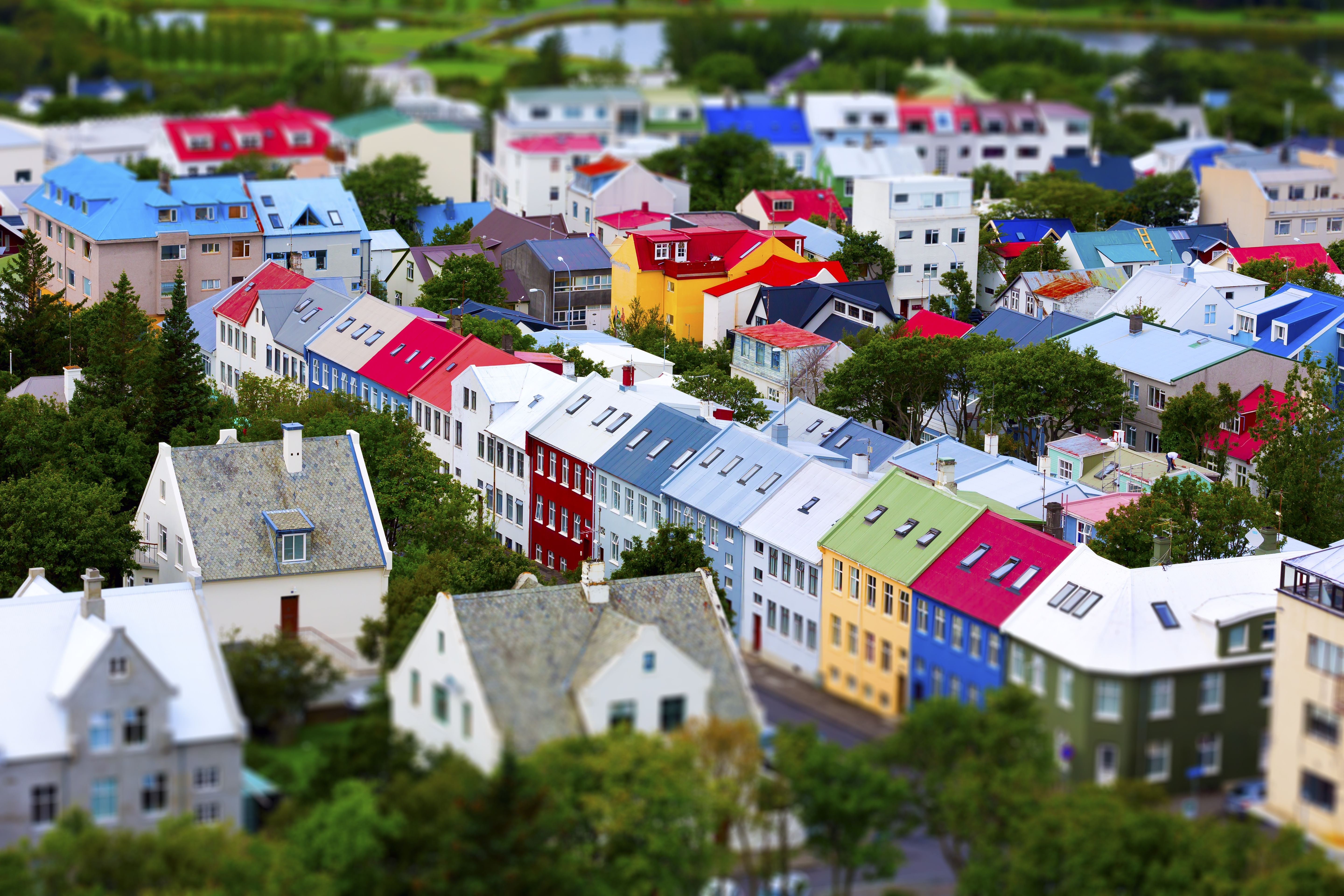 Colorful houses in Reykjavík