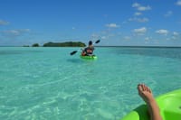 Enjoying Bacalar Seven Color Lagoon From Costa Maya