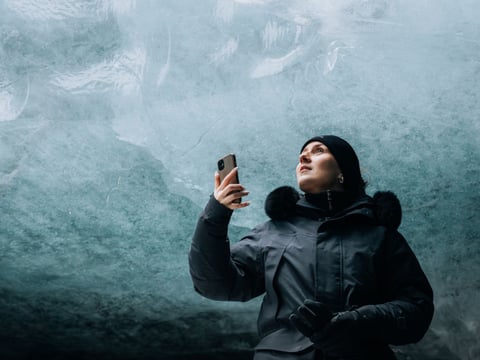 Ice Cave and Glacier Tour in Glacier Monster Truck from Gullfoss