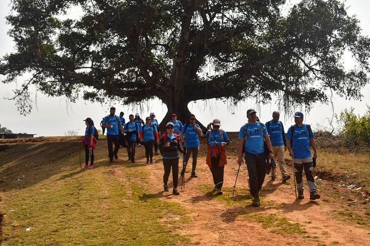 Hikers passing through the trails near Khopasi.