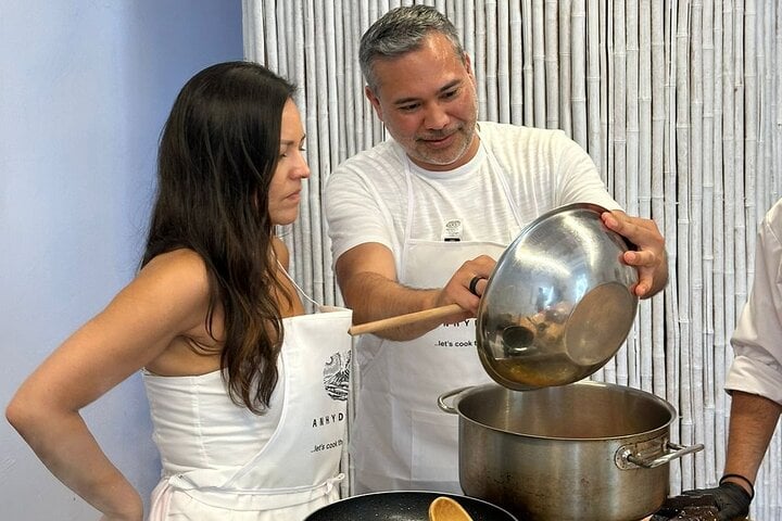 Santorini Private Cooking Class and Island Tour Experience 9