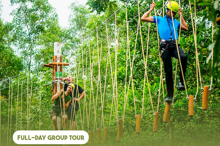 Nature’s Bliss: Relaxing Hot Springs & Thrilling Zip Line Adventure in Hue