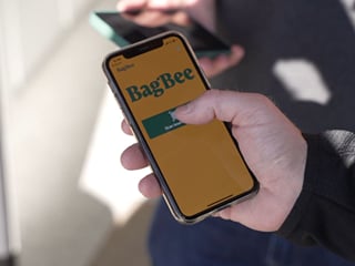 The BagBee check in system and app are connected to the airline check in systems