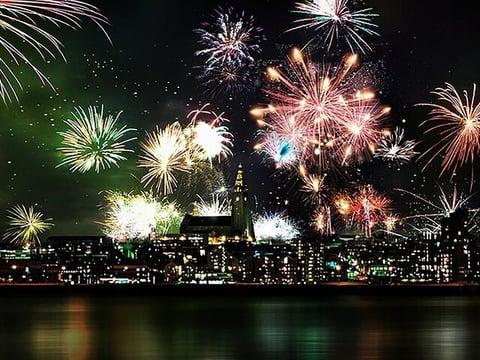 New Years Fireworks by Boat from Reykjavik