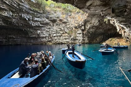 Private Tour in Melissani Cave and Myrtos Beach Swim Stop