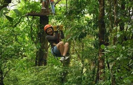 Canopy Zip Line Adventure at Hanging Bridges from San José
