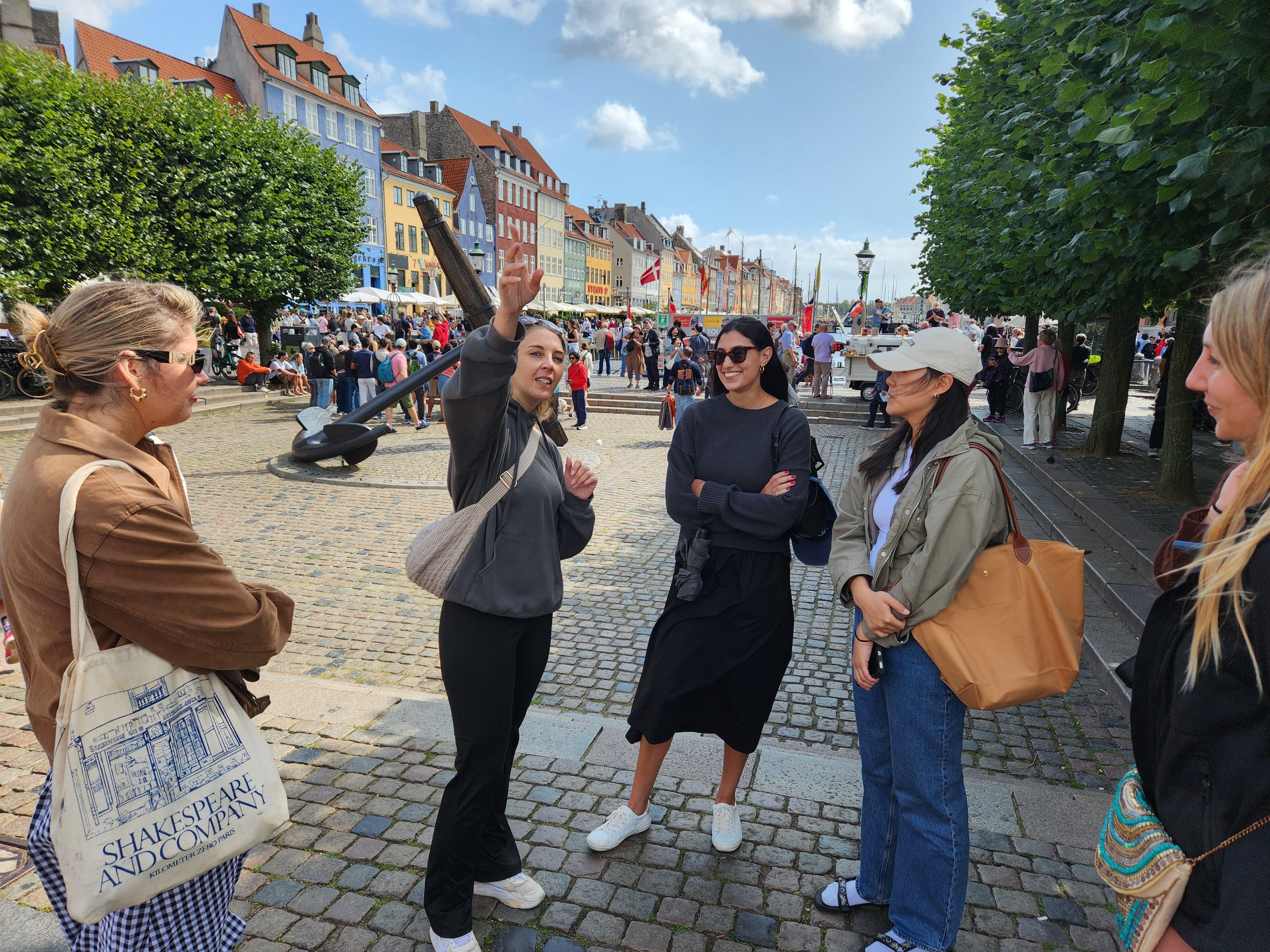 Small walking tours in front of the iconic Nyhavn in Copenhagen