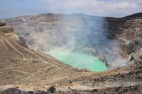 Mt. Aso, the active volcano in Japan.