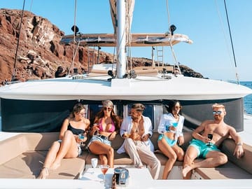 Santorini Catamaran Cruise with Lunch and Transfers