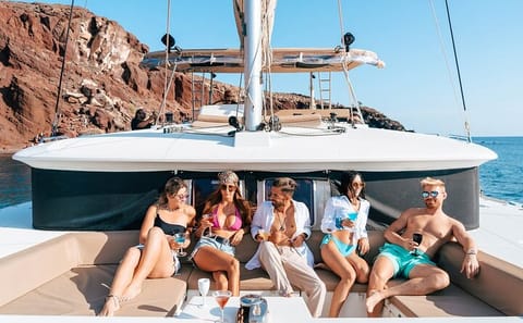 Santorini Catamaran Cruise with Lunch and Transfers