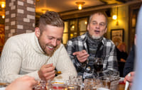 Guests enjoying Icelandic Lamb Soup